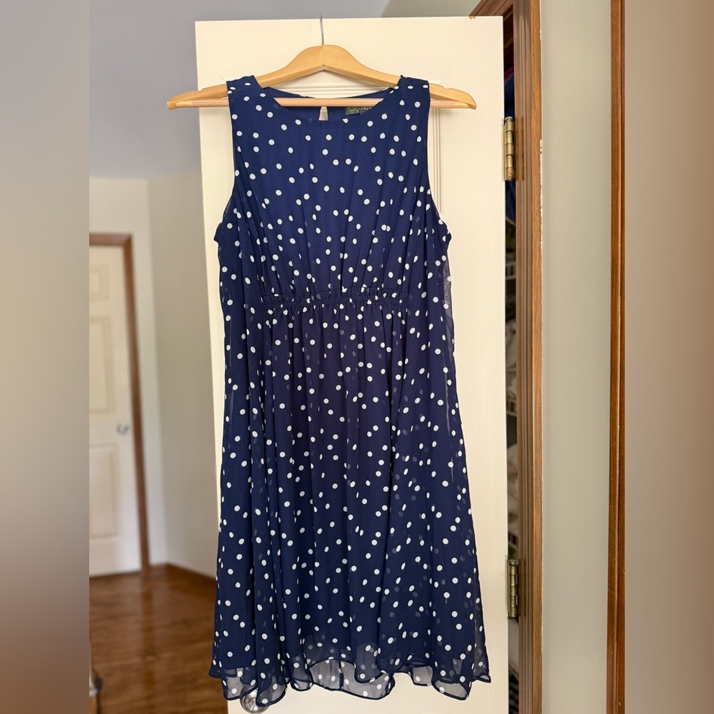 EUC A Pea in the Pod Polka Dot Ruffled Dress